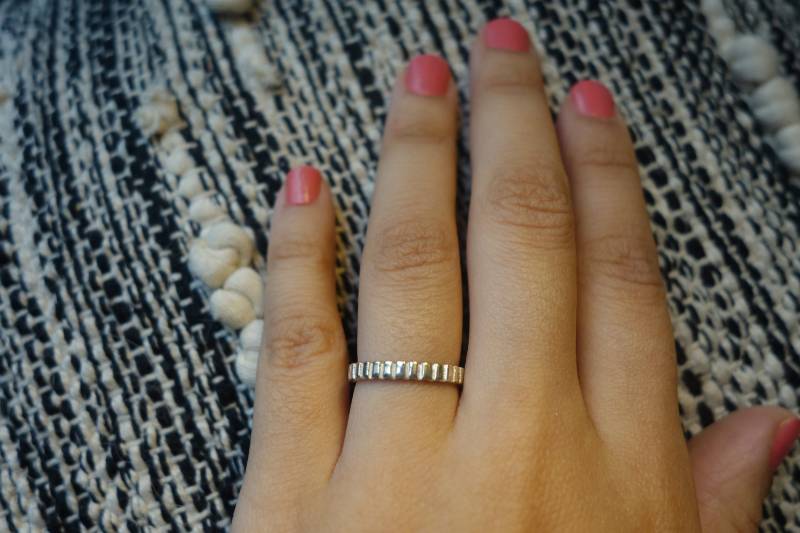 Wöchentlich Stapelbarer Rechteckiger Ring Aus 926/1000 Silber Wöchentlich Stapelbarer Rechteckiger Ring Aus 926/1000 Silber von MASTONEparis