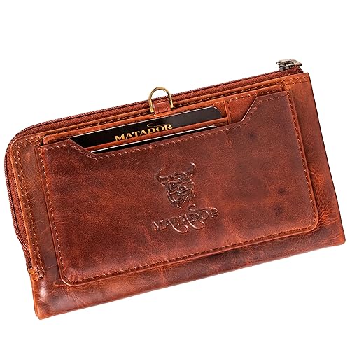 MATADOR Clutch Geldbörse für Damen und Herren Gross Viele Fächer - TÜV geprüfter RFID & NFC Schutz - Handgefertigtes Portemonnaie aus hochwertigem Premium Leder inkl. Geschenk-Box (Vintage Braun) … von MATADOR