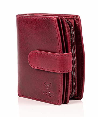 MATADOR Geldbörse Damen Mittelgroß Leder #Valencia mit edler Geschenkbox, Elegante Damen Geldbörse Mittelgroß mit RFID Blocker, Luxus Portemonnaie Mittelgroß Viele Kartenfächer, Rosa von MATADOR