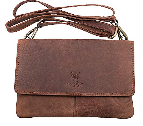 MATADOR Echt-Leder Umhängetasche Tablet-Tasche Schultertasche Laptop Hülle Tasche für iPad Pro/Galaxy Tab/Microsoft Surface bis 10,5 Zoll (TAN) von MATADOR