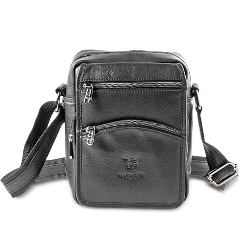 MATADOR Herren Echt Leder Umhängetasche Arbeittasche Klein Schultertasche Modern Messenger Reisetasche zum Umhängen Crossbody Bag von MATADOR