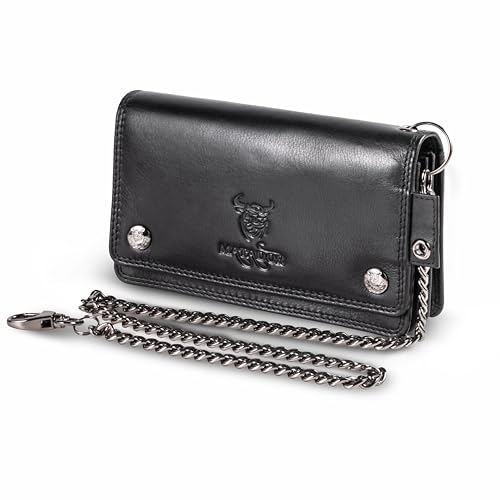 MATADOR Leder Biker Geldbörse mit Kette Bikerbörse Herren Bikergeldbörse RFID & NFC Schutz Schwarz MATADOR Leder Biker Geldbörse mit Kette Bikerbörse Herren Bikergeldbörse RFID & NFC Schutz Schwarz von MATADOR