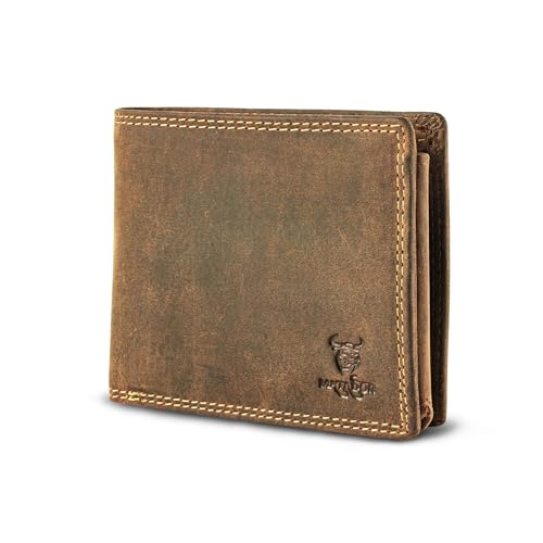MATADOR Leder Geldbörse Groß - Herren Portemonnaie mit TÜV Geprüftem RFID Schutz - Braun von MATADOR