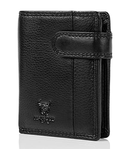 MATADOR Leder Herren Geldbörse Klein TÜV geprüfter RFID & NFC Schutz Portemonnaie Slim Wallet Brieftasche Leder Schwarz von MATADOR