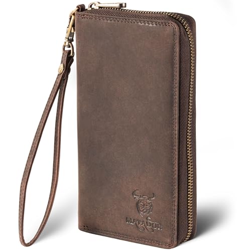 MATADOR Portemonnaie Damen Leder #Cadiz mit edler Geschenk Box, Eleganter Geldbeutel mit RFID Blocker, Luxus Geldbörse Damen Viele Kartenfächer in Braun Dunkel MATADOR Portemonnaie Damen Leder #Cadiz mit edler Geschenk Box, Eleganter Geldbeutel mit RFID Blocker, Luxus Geldbörse Damen Viele Kartenfächer in Braun Dunkel von MATADOR