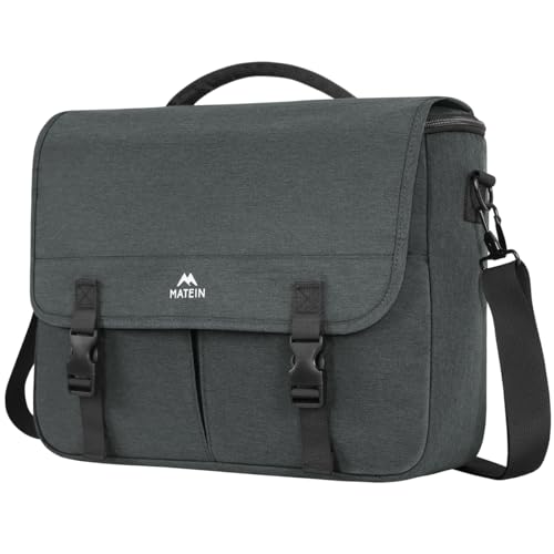 Kuriertasche, Herren-Laptoptaschen mit Schultergurt, 38.1 cm (15 Zoll) Laptop-Aktentasche für Damen, groß, wasserabweisend, Umhängetasche, Jungen, Reise, Computer, Business, Schule von MATEIN