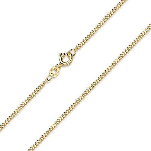 MATERIA by Matthias Wagner Gold Panzerkette Herren Damen - 70cm lang Halskette Silber 925 vergoldet K88-70 von MATERIA by Matthias Wagner