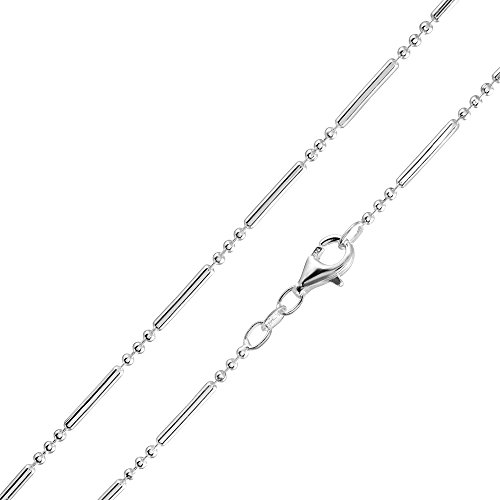 MATERIA 925 Silber Kugelkette lang 6,2g - 2mm Damen Halskette Collier in 40 45 50 60 70 cm + Box #K38, Länge Halskette:70 cm von MATERIA by Matthias Wagner