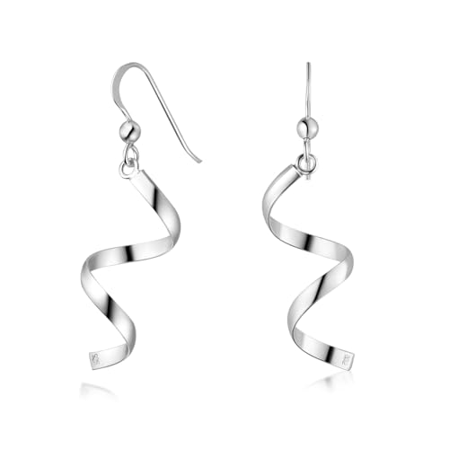 MATERIA 925 Silber Ohrhänger Spirale - Damen Ohrringe 15x50mm filigran #SO-117 von MATERIA by Matthias Wagner