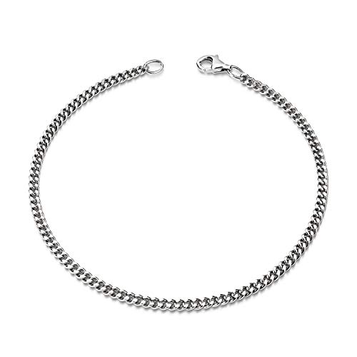 MATERIA Armkette Damen Silber 925 - Panzer-Kette-Armband 2,8mm SA-134-19 cm von MATERIA by Matthias Wagner