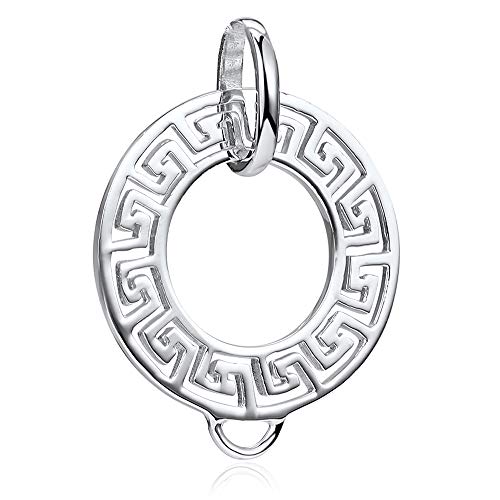 MATERIA Charm Träger 925 Sterling Silber rhodiniert Carrier Anhänger keltisch rund Damen Frauen in Schmuckbox C46-ohne Kette von MATERIA by Matthias Wagner