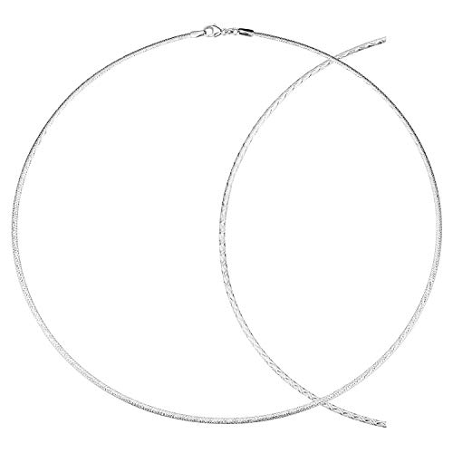 MATERIA Collier Silber 925 Damen - Kollier Halskette Frauen Tonda-Kette 45cm Hochzeit mit Schmuck-Etui CO-23 von MATERIA by Matthias Wagner