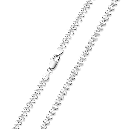 MATERIA Damen Collier Titania Herzkette 5mm 925 Sterling Silber 42-70cm + Schmuckbox #K93, Länge Halskette:42 cm von MATERIA by Matthias Wagner