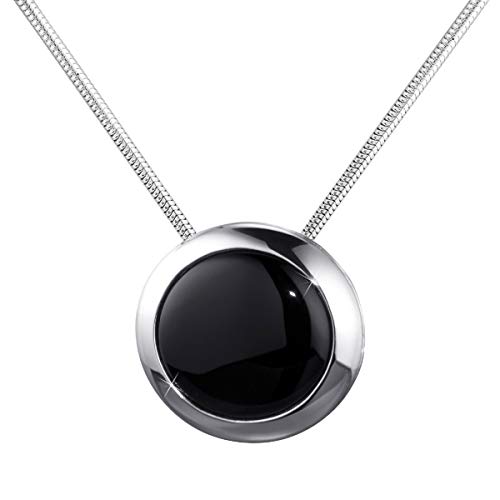 MATERIA Damen Kettenanhänger Onyx schwarz rund - 925 Silber Anhänger schwarzer Stein groß mit 45 cm Kette inkl. Etui KA-431-K22-45cm MATERIA Damen Kettenanhänger Onyx schwarz rund - 925 Silber Anhänger schwarzer Stein groß mit 45 cm Kette inkl. Etui KA-431-K22-45cm von MATERIA by Matthias Wagner