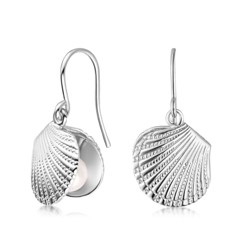 MATERIA Damen Ohrringe Perlen hängend - rhodinierte 925 Silber Ohrhänger Muschel Perle weiß mit Geschenk-Box #SO-330 MATERIA Damen Ohrringe Perlen hängend - rhodinierte 925 Silber Ohrhänger Muschel Perle weiß mit Geschenk-Box #SO-330 von MATERIA by Matthias Wagner