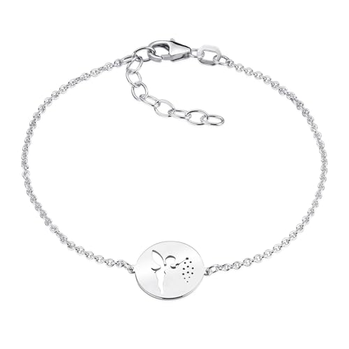 Materia Plättchen Armband Silber 925 Damen - Armkette Elfe SA-98-Silber von MATERIA by Matthias Wagner