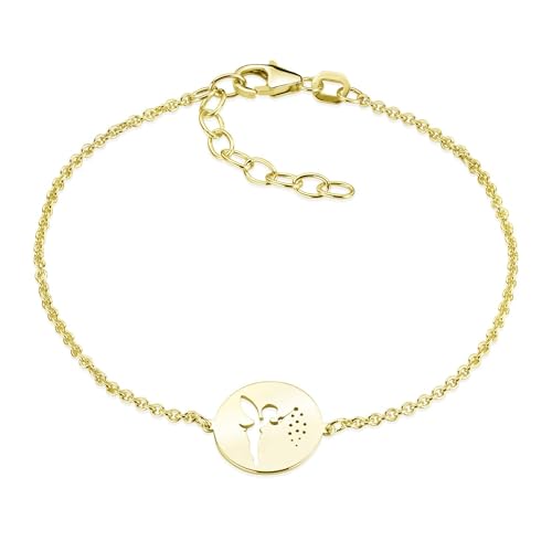 Materia Gold Armband mit Elfe - Armkette Silber 925 vergoldet SA-98-Gold von MATERIA by Matthias Wagner