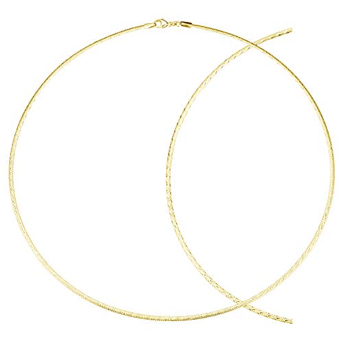 MATERIA Gold Halskette Collier Halsreif 45cm - 925 Silber Tonda-Kette gelbgold vergoldet mit Collier-Etui CO-24 von MATERIA by Matthias Wagner