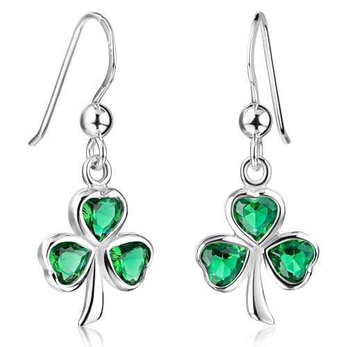 MATERIA Kleeblatt Ohrhänger Zirkonia grün - 925 Silber Ohrringe Glücksbringer/Glück mit Box #SO-210 MATERIA Kleeblatt Ohrhänger Zirkonia grün - 925 Silber Ohrringe Glücksbringer/Glück mit Box #SO-210 von MATERIA by Matthias Wagner
