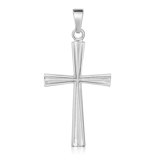 MATERIA Kreuz Anhänger 925 Silber - Damen Herren Anhänger Religion inkl. Schmuckschachtel #KA-300 von MATERIA by Matthias Wagner