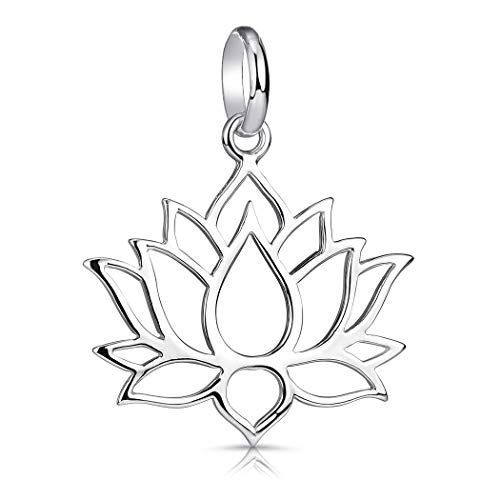 Materia Lotusblüte Anhänger Silber 925 - Lotus Schmuck Modeschmuck Damen Mädchen KA-69-Silber_ohne Kette von MATERIA by Matthias Wagner