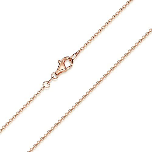 MATERIA Rosegold Ankerkette 925 Sterling Silber - 1,2mm Halskette silber in 30 40 45 50 60 70 80cm verfügbar #K53, Länge Halskette:50 cm von MATERIA by Matthias Wagner