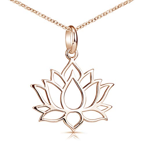MATERIA Rosegold Kette mit Anhänger Lotusblüte - 925 Silber Lotus Schmuck Damen vergoldet KA-69-Rose_K53-45 cm MATERIA Rosegold Kette mit Anhänger Lotusblüte - 925 Silber Lotus Schmuck Damen vergoldet KA-69-Rose_K53-45 cm von MATERIA by Matthias Wagner