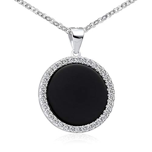 MATERIA Runder Anhänger schwarz - Kettenanhänger Silber 925 Damen mit Onyx Schmuck in Box KA-456-Onyx_K97-70 MATERIA Runder Anhänger schwarz - Kettenanhänger Silber 925 Damen mit Onyx Schmuck in Box KA-456-Onyx_K97-70 von MATERIA by Matthias Wagner