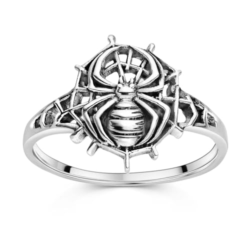 MATERIA Sterlingsilber Ring Damen Spinne - Spinnennetz 925 Silber Herren SR-159-57 von MATERIA by Matthias Wagner