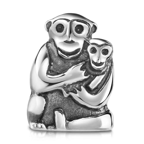 Materia Affen Charm Silber 925 Damen Bead Äffchen Mutter Kind 602 Materia Affen Charm Silber 925 Damen Bead Äffchen Mutter Kind 602 von MATERIA by Matthias Wagner
