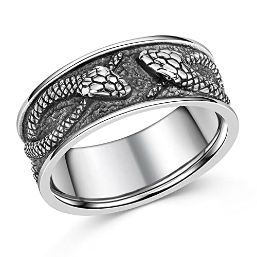 MATERIA by Matthias Wagner Antiker Schlangen Bandring Silber 925 für Herren SR-172-54 von MATERIA by Matthias Wagner