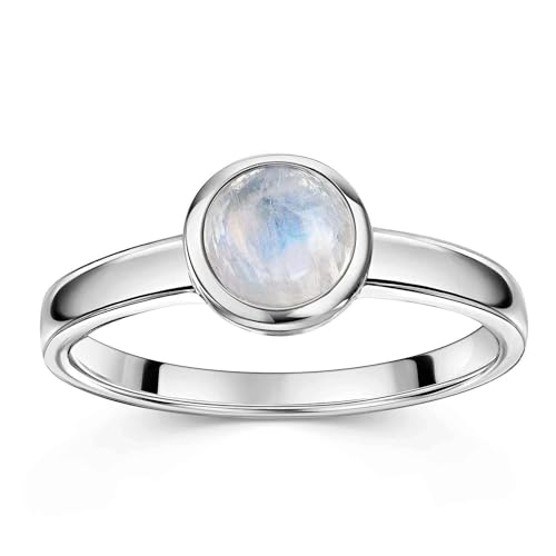 Materia Mondstein Ring Silber 925 echt - Edelstein Schmuck SR-16-54 von MATERIA by Matthias Wagner