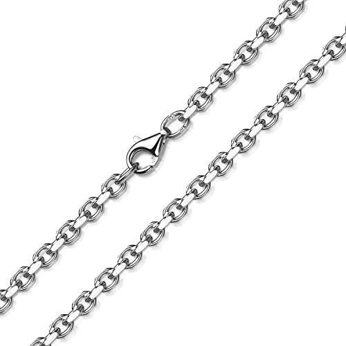 MATERIA by Matthias Wagner Massive Ankerkette 2,9mm - 925 Sterling Silber Halskette diamantiert K55, Länge Halskette:70 cm MATERIA by Matthias Wagner Massive Ankerkette 2,9mm - 925 Sterling Silber Halskette diamantiert K55, Länge Halskette:70 cm von MATERIA by Matthias Wagner