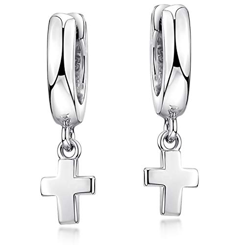 MATERIA by Matthias Wagner Silber Ohrringe Damen 925 Creolen mit Kreuz Anhänger SO-446 MATERIA by Matthias Wagner Silber Ohrringe Damen 925 Creolen mit Kreuz Anhänger SO-446 von MATERIA by Matthias Wagner