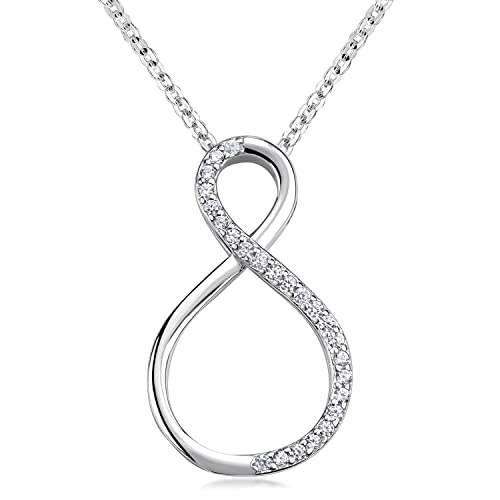 Materia Unendlichkeitszeichen Kette Silber 925 Zirkonia rhodiniert KA-223-K97-40cm von MATERIA by Matthias Wagner