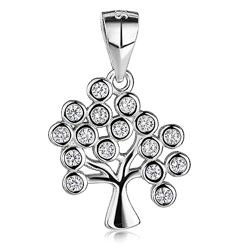 Materia Baum des Lebens Anhänger Silber 925 - Zirkonia Schmuck KA-518-Weiß von MATERIA by Matthias Wagner