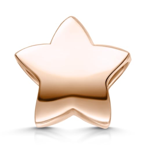 Materia Bead Stern Silber 925 Damen - Charms Anhänger Rosegold 1286 von MATERIA by Matthias Wagner