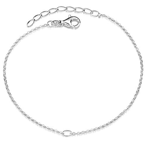 Materia Charms Armband Silber 925 - Damen Ankerkette echt SA-123-Silber von MATERIA by Matthias Wagner