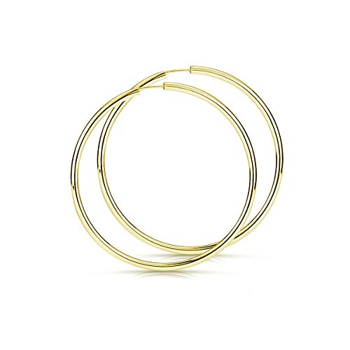 Materia Creolen Ohrringe Silber 925 gold 47mm groß leicht SO-83 Materia Creolen Ohrringe Silber 925 gold 47mm groß leicht SO-83 von MATERIA by Matthias Wagner