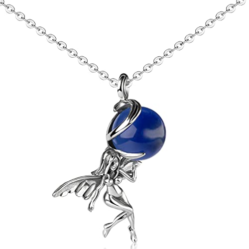 Materia Damen Kette Silber 925 Fee mit Katzenauge blau rhodiniert KA-47-K142 Materia Damen Kette Silber 925 Fee mit Katzenauge blau rhodiniert KA-47-K142 von MATERIA by Matthias Wagner