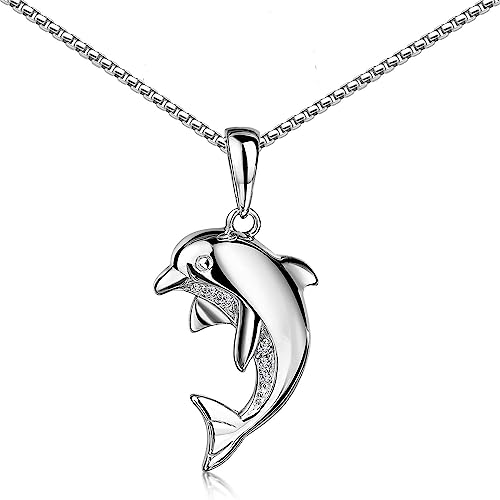 Materia Damen Kette Silber 925 mit Anhänger Delfin KA-175-K102-40cm Materia Damen Kette Silber 925 mit Anhänger Delfin KA-175-K102-40cm von MATERIA by Matthias Wagner