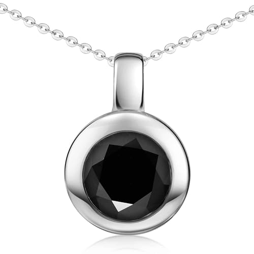 Materia Damen Kette Silber 925 mit Onyx Stein rund KA-140-Onyx_K141 Materia Damen Kette Silber 925 mit Onyx Stein rund KA-140-Onyx_K141 von MATERIA by Matthias Wagner