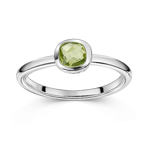 Materia Damenring Silber 925 grüner Stein - Peridot Schmuck echt SR-11-56 von MATERIA by Matthias Wagner