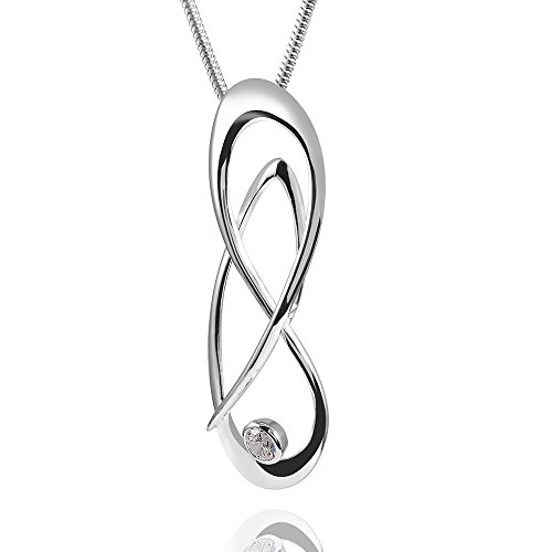 Materia Kettenanhänger Infinity Zeichen Symbol 925 Sterling Silber mit Halskette KA-183_K22-50 cm von MATERIA by Matthias Wagner