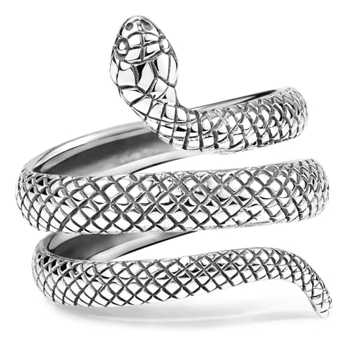 Materia Massiver Ring 925 Sterling Silber Schlange SR-35-59 von MATERIA by Matthias Wagner