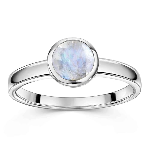 Materia Mondstein Ring Silber 925 echt - Edelstein Schmuck SR-19-56 von MATERIA by Matthias Wagner