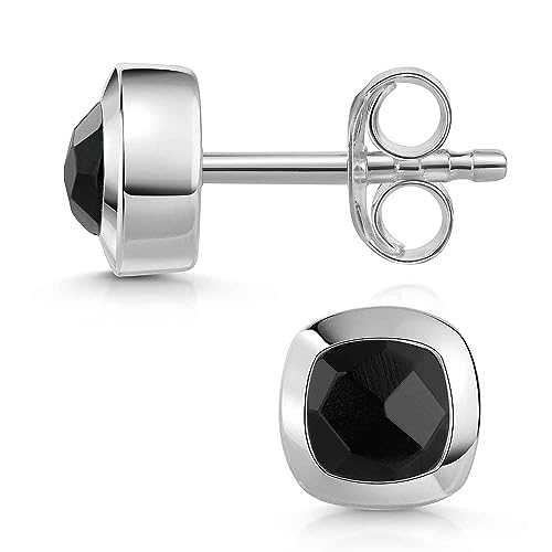 Materia Ohrstecker Silber 925 mit Onyx Edelstein für Frauen SO-340-Onyx von MATERIA by Matthias Wagner