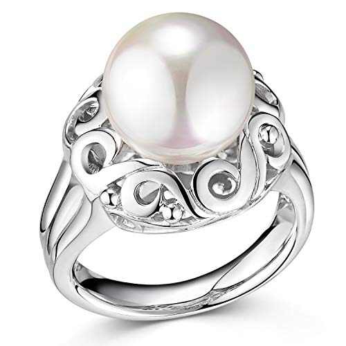 Materia Perlenring Silber 925 Damenring rhodiniert SR-41-54 von MATERIA by Matthias Wagner