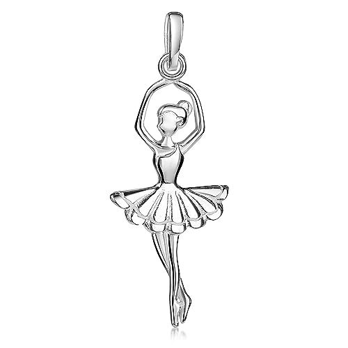 Materia Tanzende Ballerina Anhänger Silber 925 Damen Mädchen KA-258 von MATERIA by Matthias Wagner