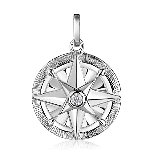 Materia Zirkonia Anhänger Silber 925 Damen Kompass KA-512-ohne Kette Materia Zirkonia Anhänger Silber 925 Damen Kompass KA-512-ohne Kette von MATERIA by Matthias Wagner